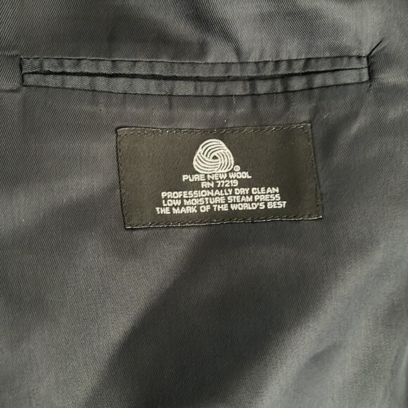 Joseph & Feiss Mens Black‎ 100% Classic Worsted Wool Blazer/Sports Coat Size 44R - Picture 10 of 14